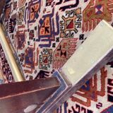 Table bistrot bois et laiton