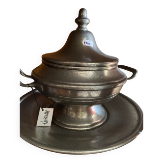 Pewter tureen