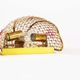 Gilt brass and crystal glass 'basket' wall light by Palwa, Germany 1960s