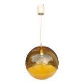 Parscot amber bubbled glass ball design pendant from the 70s