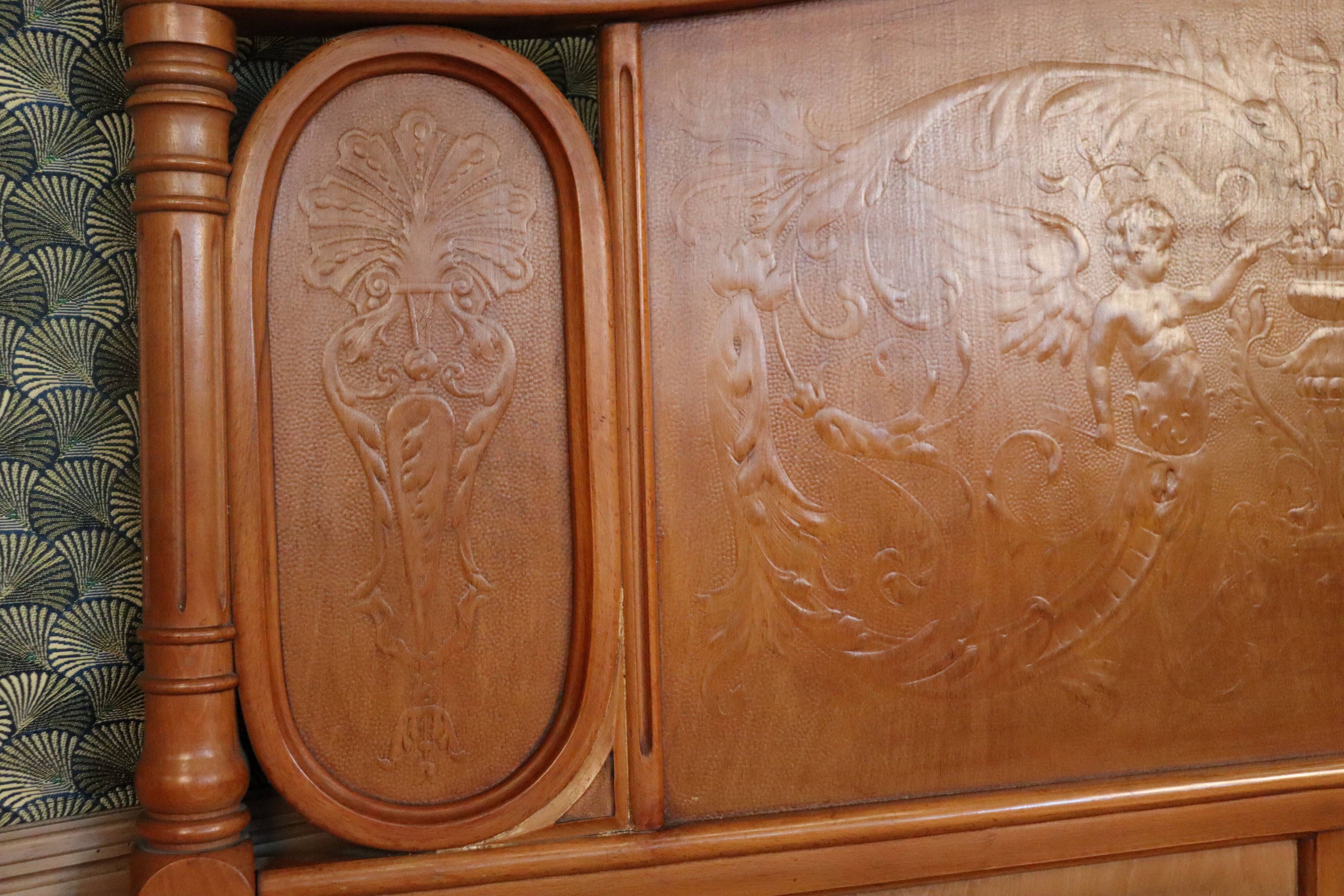 Joseph and Jacob Kohn bentwood bed & nightstand