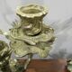 Pair of 3-arm bronze art-nouveau candlesticks