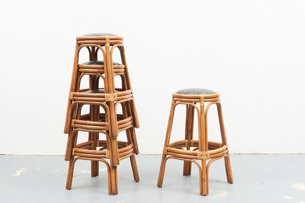 Rattan bar stool