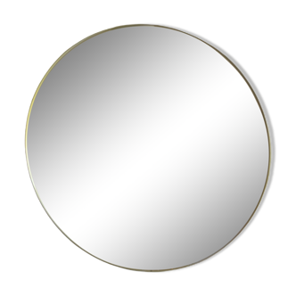 Miroir moderniste rond retroeclaire années 70 60cm