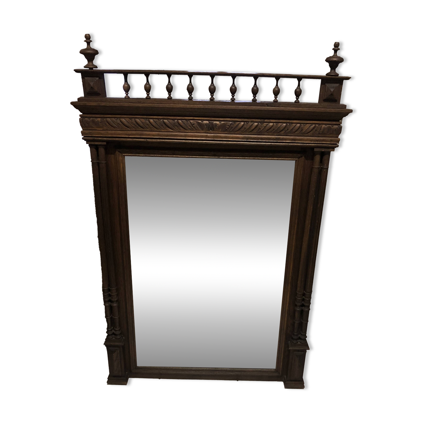 Bevelled mirror in Henri II style 128x88 cm