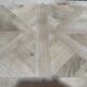 Coffee table – Louis XIII style – Solid cherry wood – Parquet top