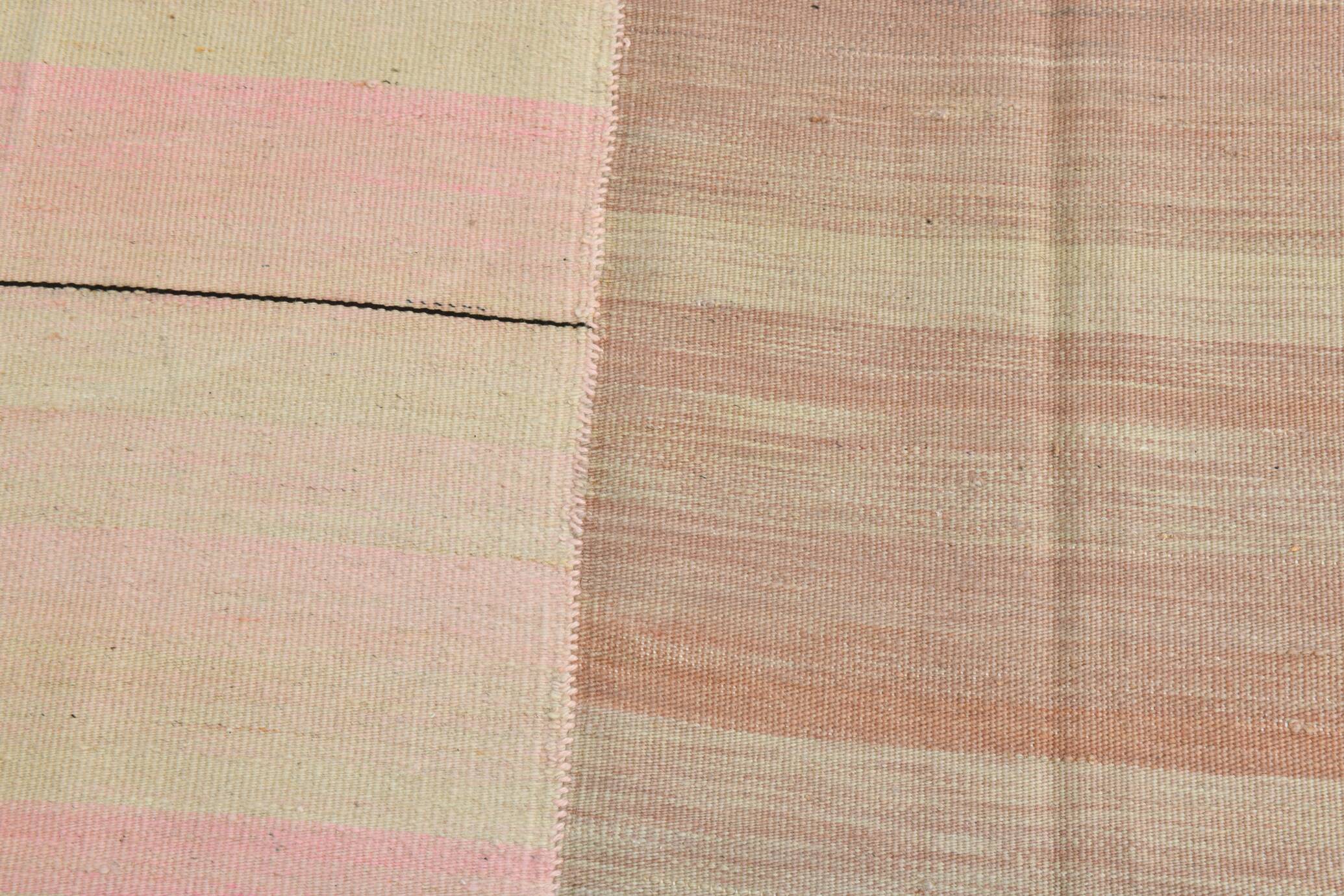 Tapis Kilim vintage noué à la main 7x11, 217x321 cm