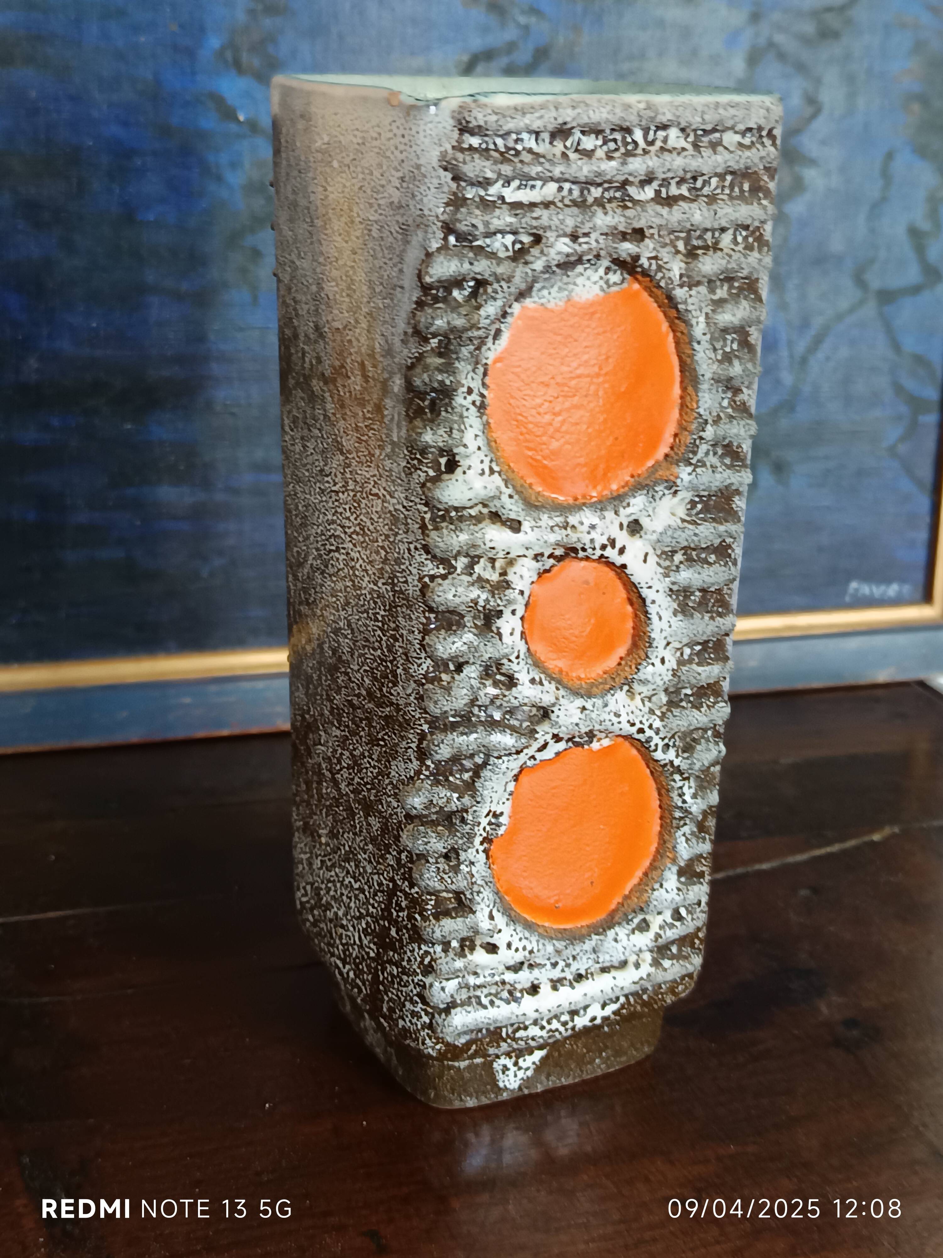 Strehla fat lava vase 1960/1970 ceramic