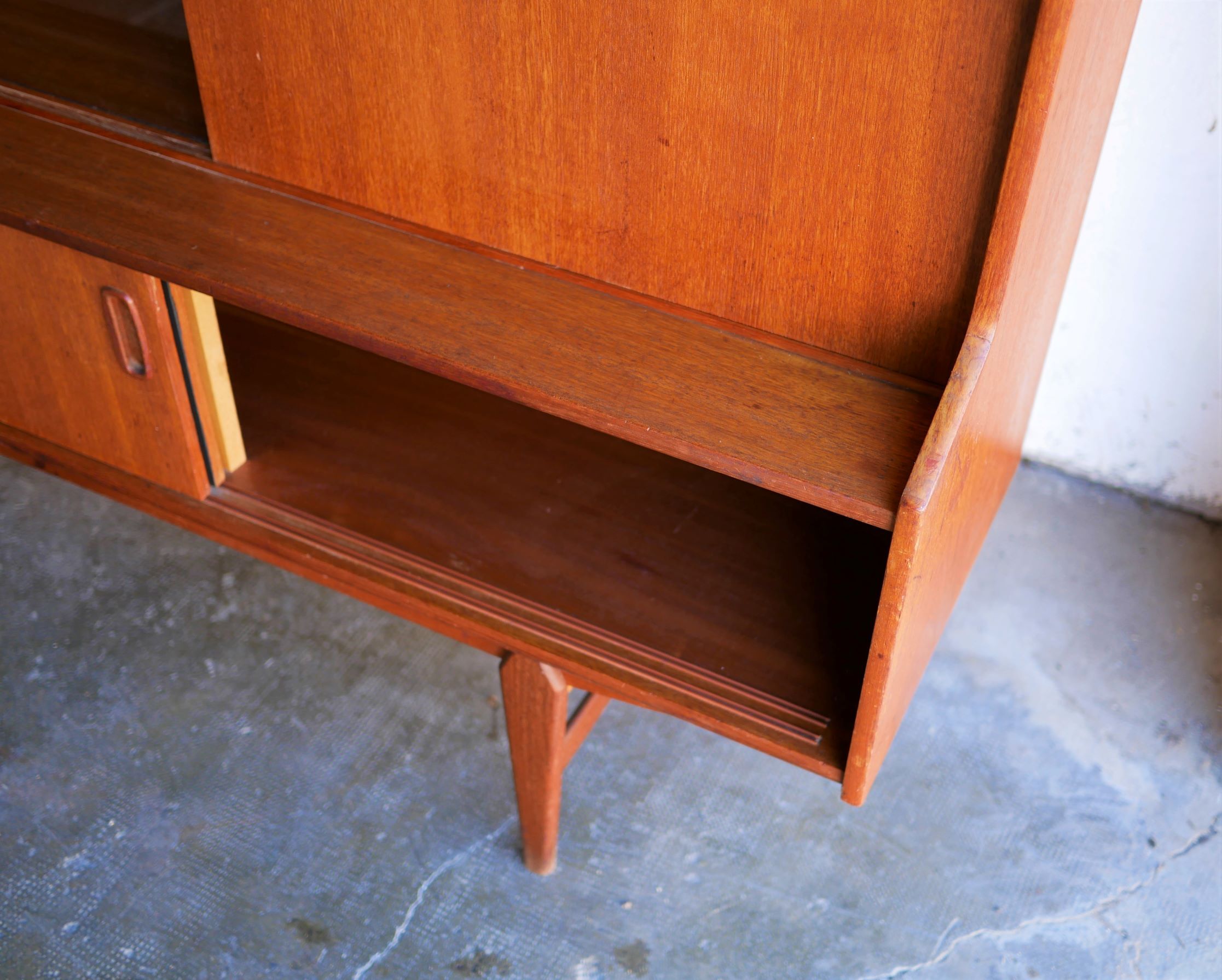 Scandinavian buffet teak model "Tilburg" by O.M.F Omer Meubel Fabriek to Samcom Lefèvre editions