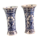 Paire de vases anciens décor fleuri