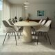 Handmade Contemporary Textured Premium Plaster Dining Table - Customizable
