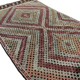 Geometric Handwoven Bohemian Kilim Rug