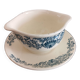 Saucière en terre de fer faïencerie de Longchamp décor Coquille