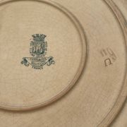 large round dish in opaque Gien porcelain, Montigny pattern