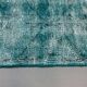 Distressed Turkish Narrow Runner 282x88 cm wool Vintage rug, Overdyed Blue