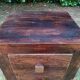 Chiffonnier commode haute bois massif éxotique palissandre 5 tiroirs