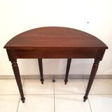 Console demi-lune en merisier