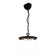Metal lantern suspension and opaline globe by Delmas - mid 20th century.