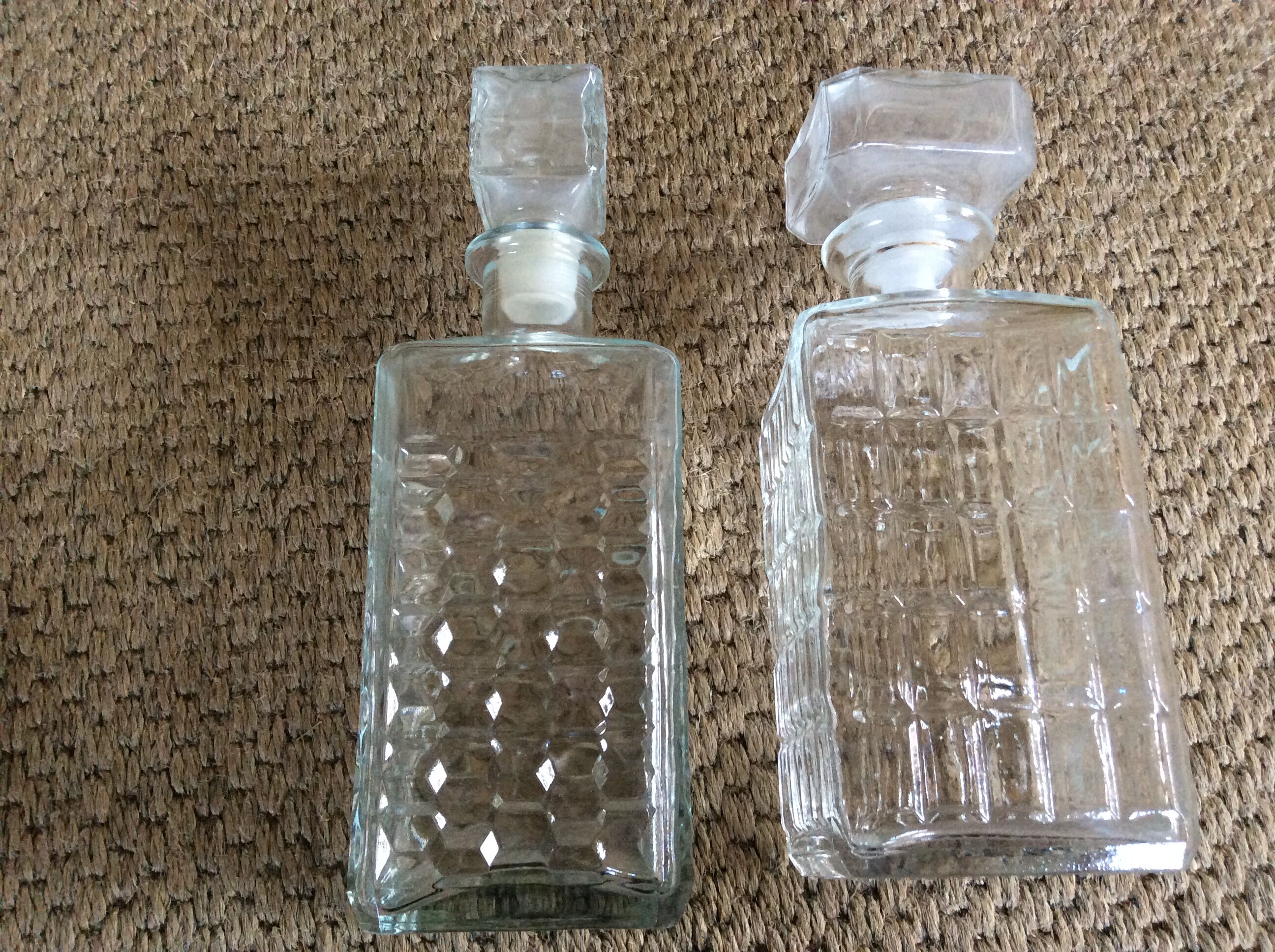 Set of whisky decanters