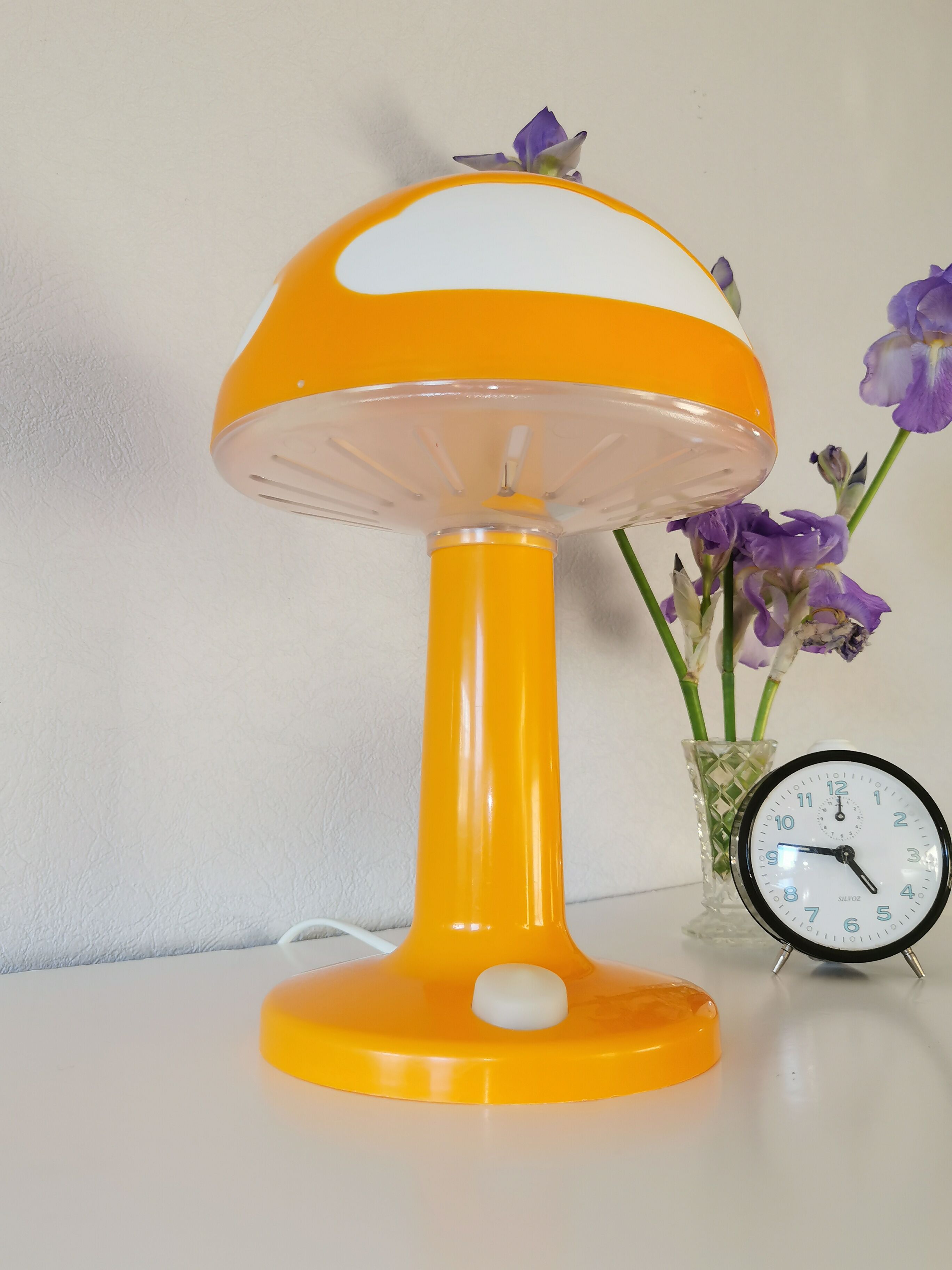 Mushroom lamp, orange cloud Skojig, henrik preutz design for Ikea, 1990