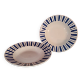 FB blue striped plate