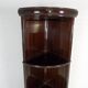 Vintage mahogany corner bookcase 1950's