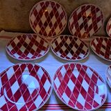 Suite of 11 plates and tureen Digoin Saarguemines