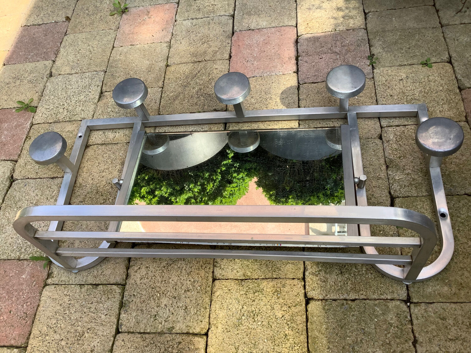 Coat rack aluminum 1970s