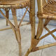 Lot de quatre chaises en rotin