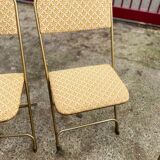Set of 4 vintage folding chairs / 70's theater armchairs