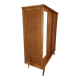 Vintage oak wardrobe with mirror with two sliding doors, France 1960s