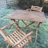 Beautiful table and two armchairs 1900