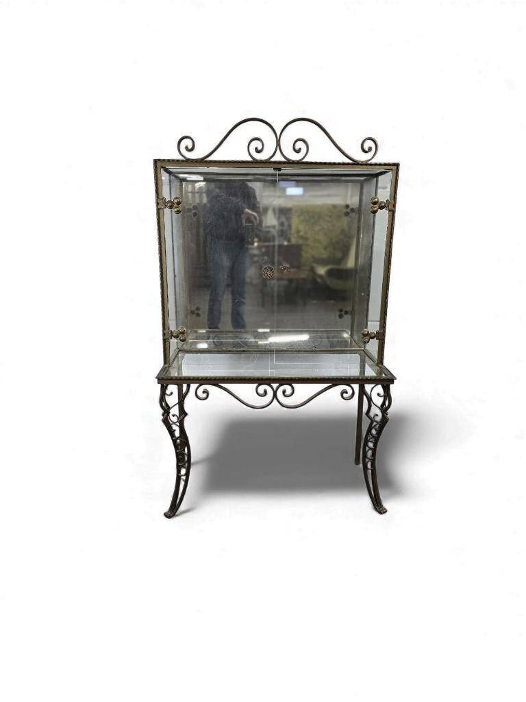 Vintage glass display case / shelf / rack