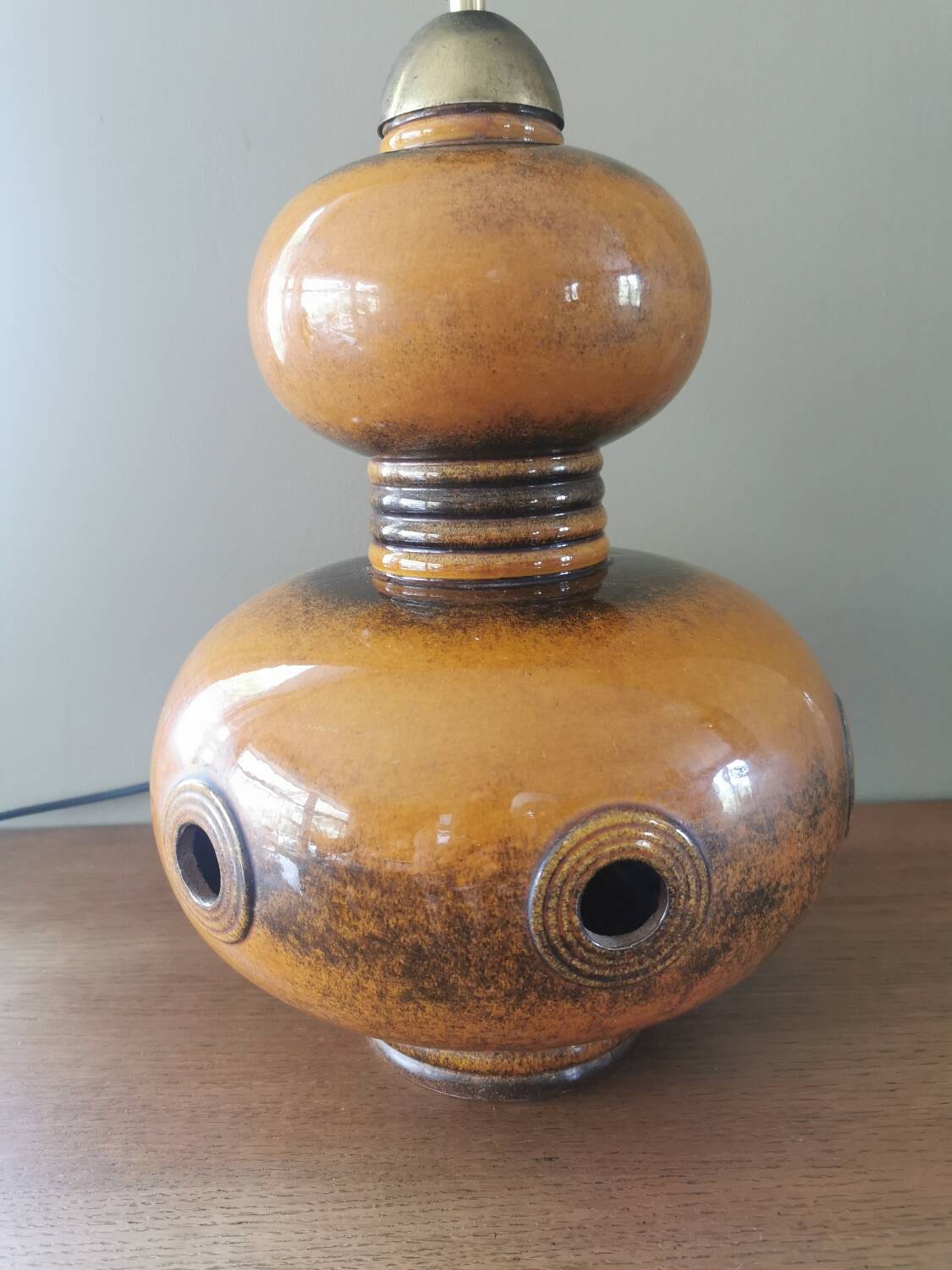 Vintage ceramic lamp base from the 70s