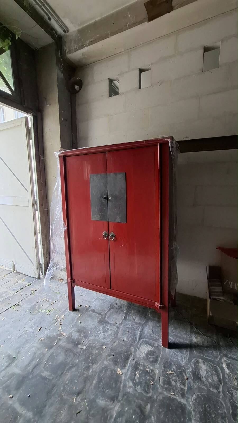 Armoire Chinoise Rouge - 19 Eme siècle