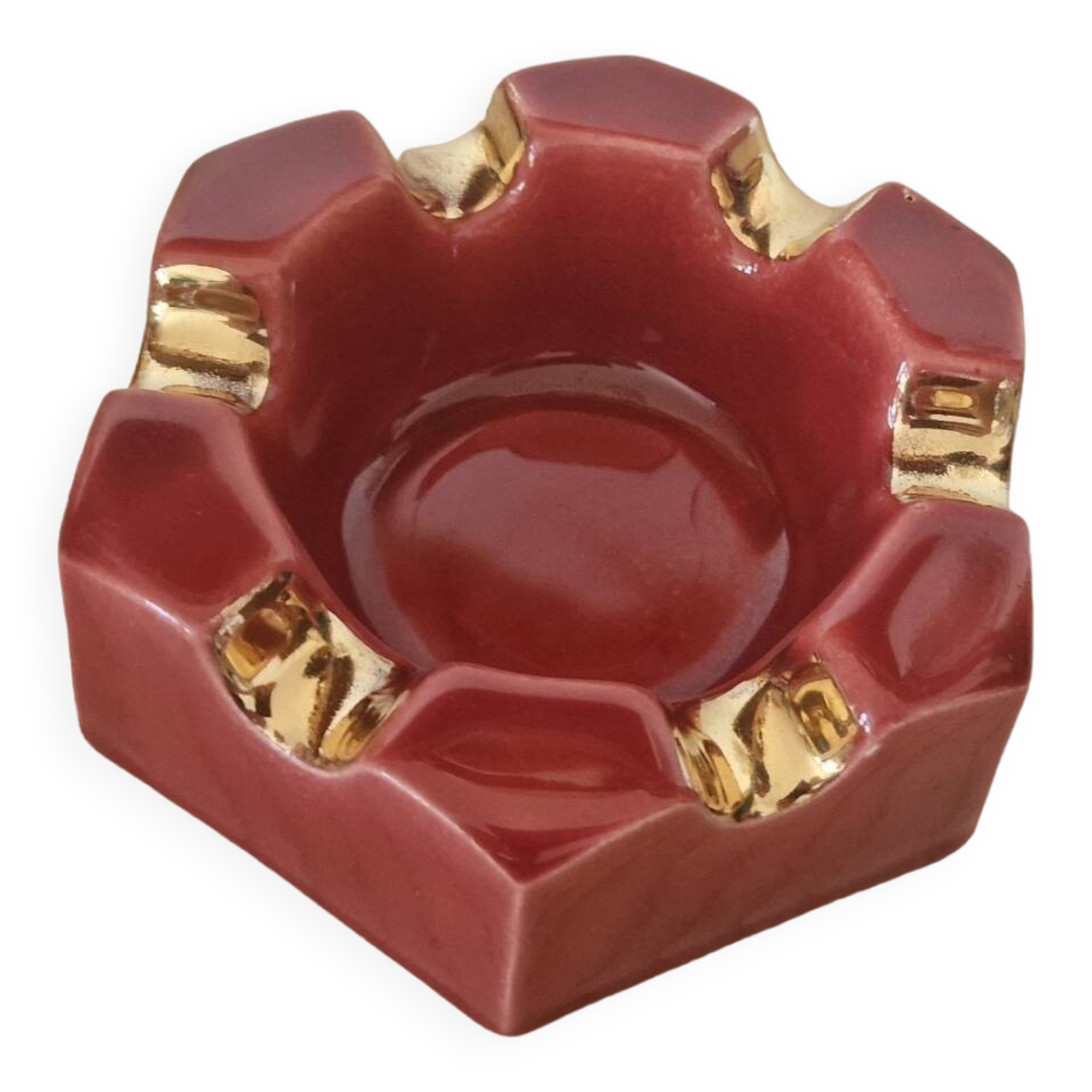 Art Deco earthenware ashtray