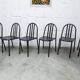 Set of 6 "202" model chairs by Robert Mallet Stevens 1980