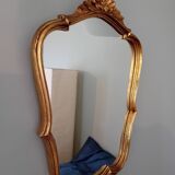 Louis XV style rocaille gilded mirror