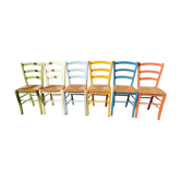 Lot de 6 chaises paillees