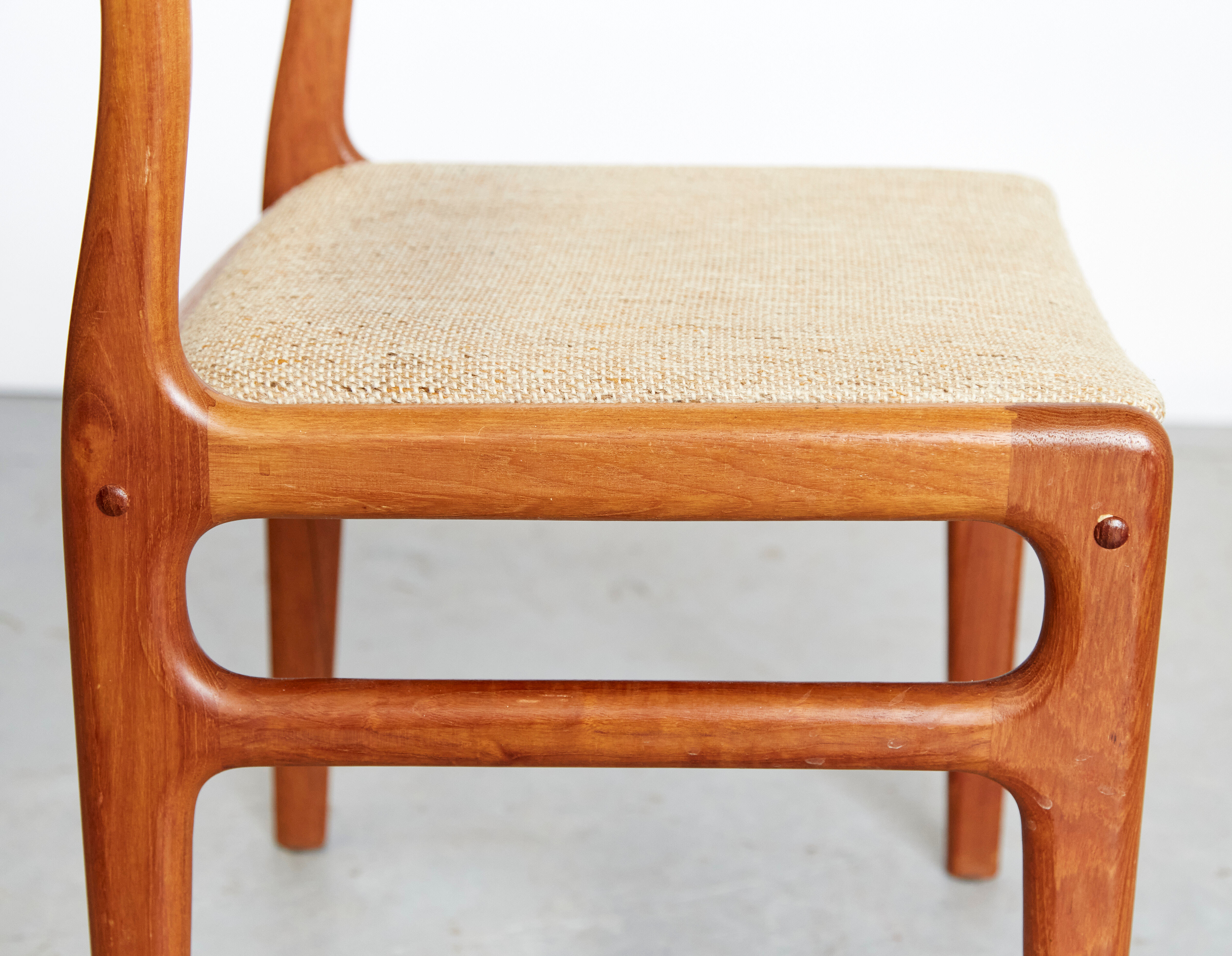 Johannes Andersen teak dining chairs for Uldum