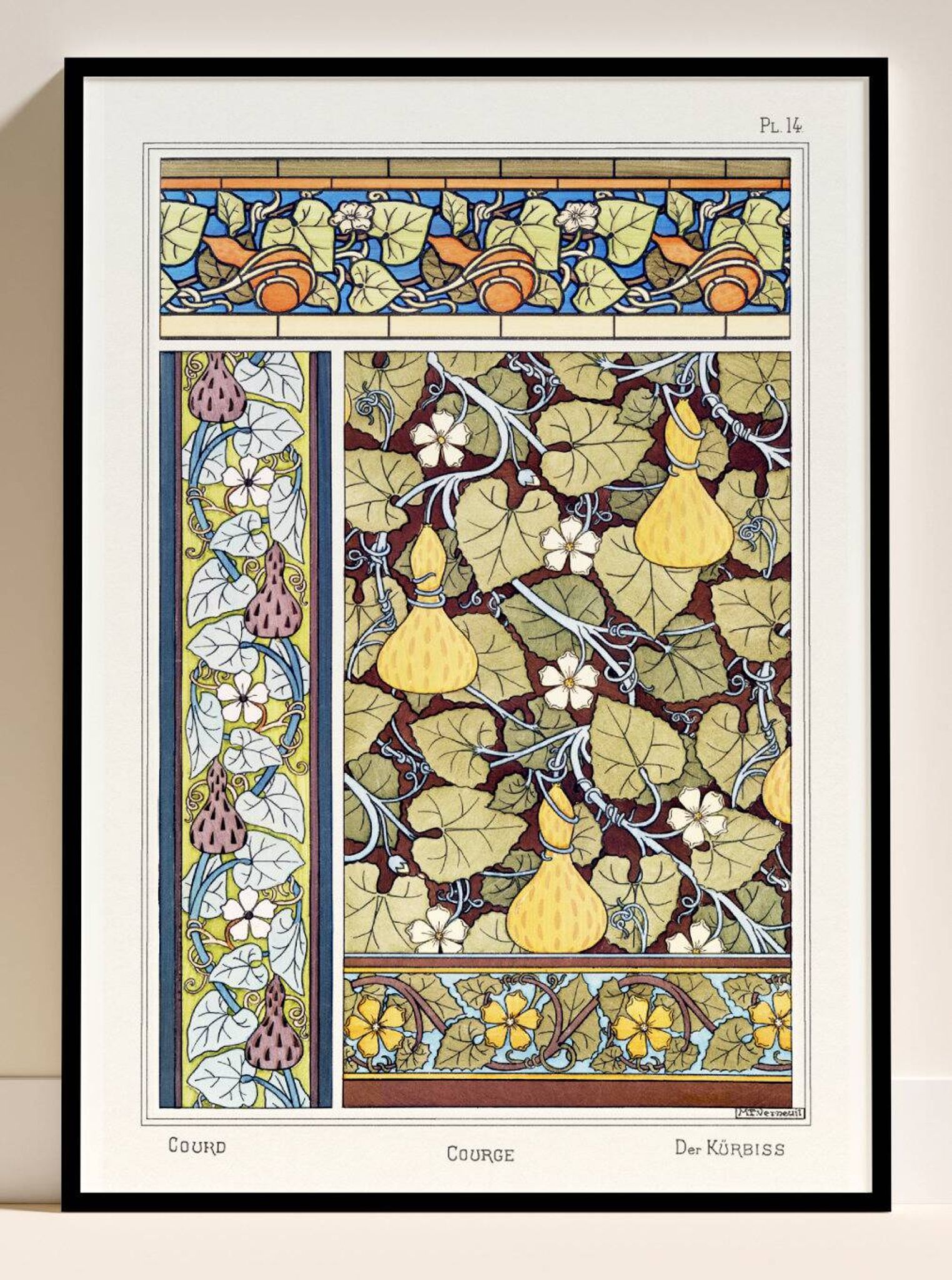 Poster “Squash”, after an Art Nouveau lithograph from 1897