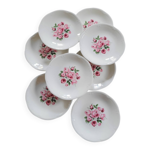 8 assiettes plates gien