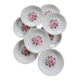 8 Gien dinner plates with rose decoration — 1960s-70s