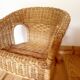 Vintage children's armchair in wicker and rattan
