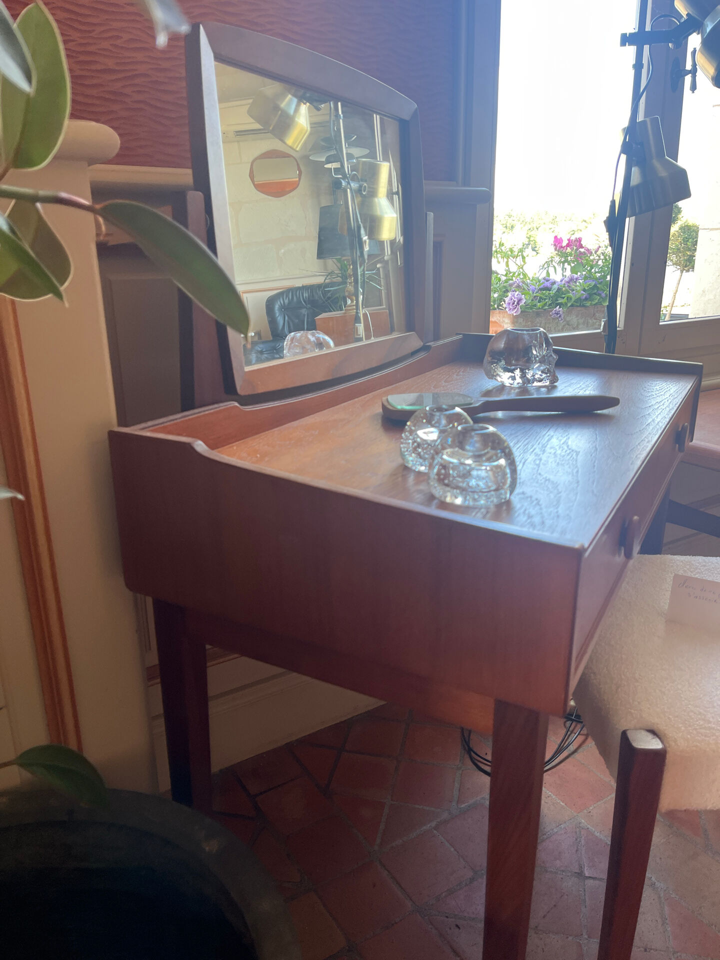 Scandinavian teak hairdresser from the 1960s.