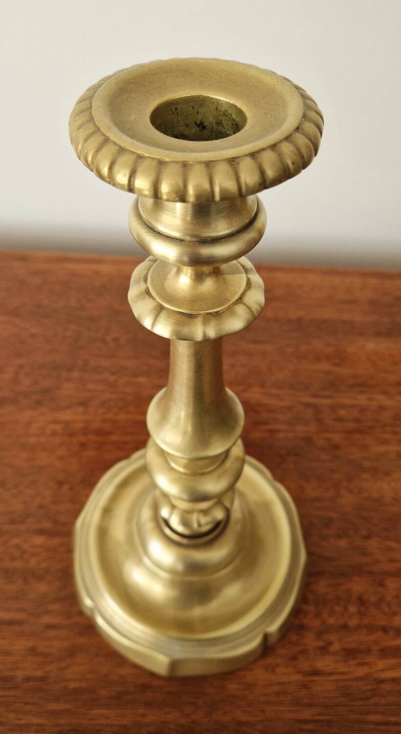 Louis XVI style gilt bronze candle holder