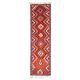 1970s Vintage Turkish Hand-Knotted Wool Cotton Pink Runner Rug 91x340