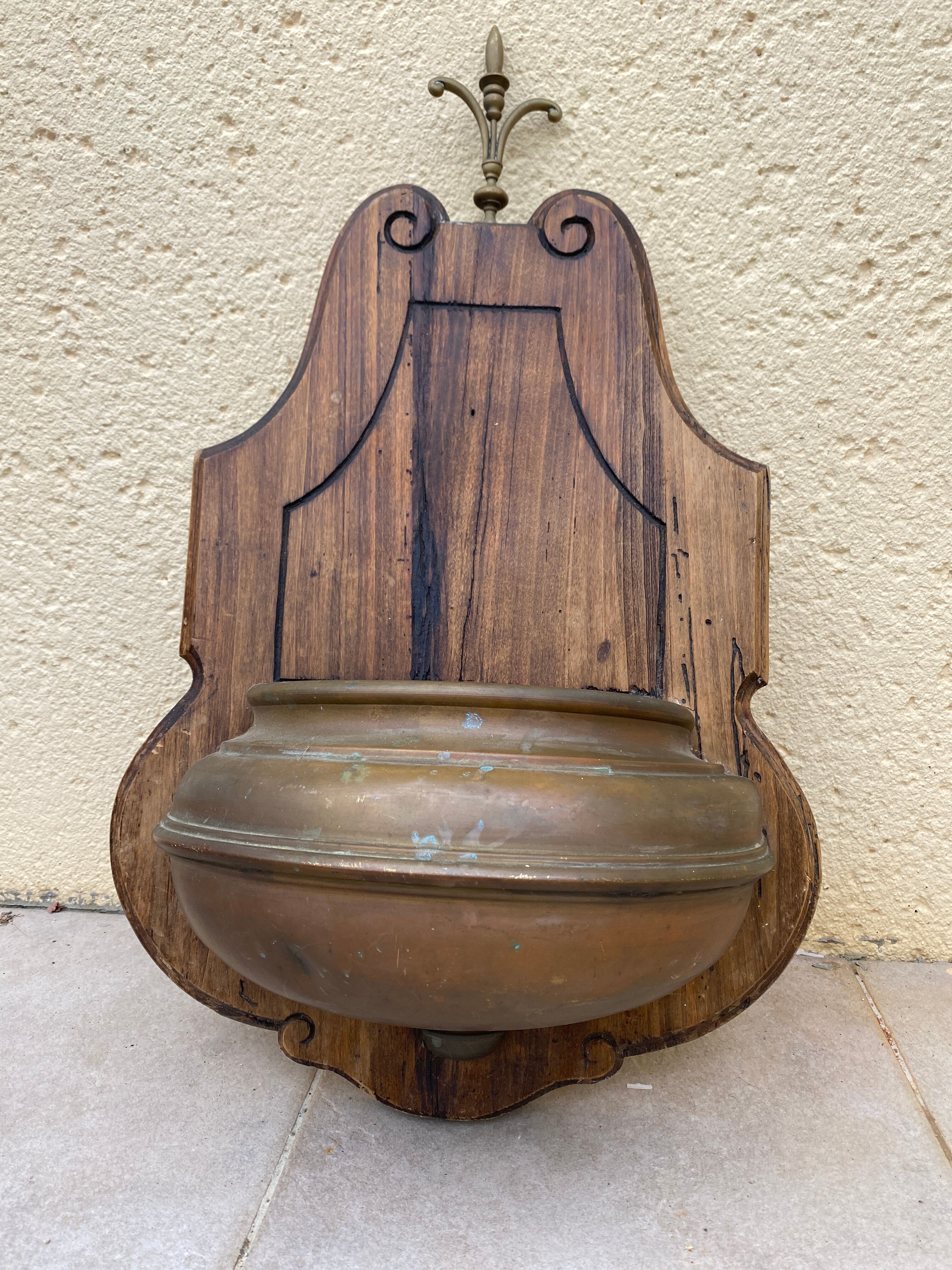 Cache pot copper fleur de lys