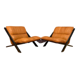 Paire de fauteuils par Ueli Berger, De Sede, Suisse, années 1970.