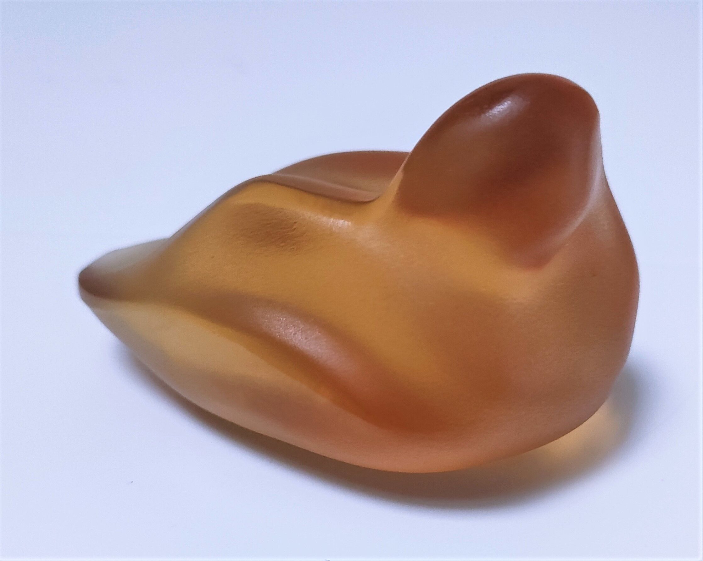 Zoomorphic paperweight crystal duck saint-louis v.rybalchenko design signed